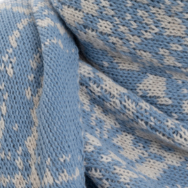 Knit Factory Omslagdoek Lea - Beige/Crystal Blue