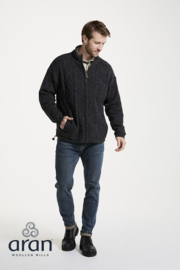 Aran Woollen Mills heren vest Steven - Donkergrijs
