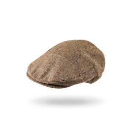 Irish Tweed Cap - Beige Charcoal