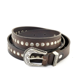 Miss Muller Dot – Leren Damesriem - Bruin