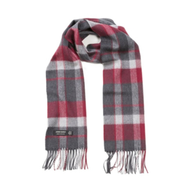 Merino Schal charcoal silver rot