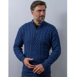 Aran Woollen Mills trui Lex - Blauw