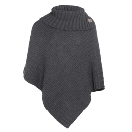 Knit Factory poncho Nicky - Antraciet