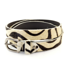 Miss Muller Wildlands – Leren Damesriem - Zebra