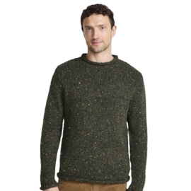 Donegal Tweed Pullover James - Grün