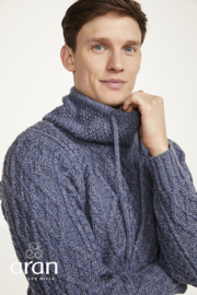 Aran Woollen Mills trui Bart Denim - Marl