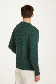 Aran Woollen Mills Unisex-Pullover Kyan - Grün