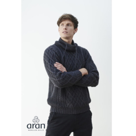 Aran Woollen Mills trui Bart - Charcoal