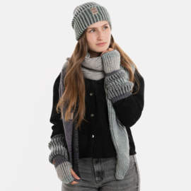 Wool Armwarmers Remy - Arctic Stone