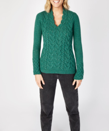 Irelandseye ladies sweater Elsa - Green Garden