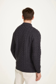 Aran Woollen Mills trui Brian Charcoal