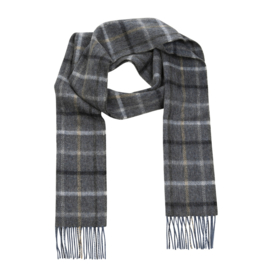 Irish Wool Scarf - Denim Beige Blue