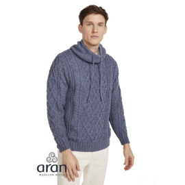 Aran Woollen Mills trui Bart Denim - Marl