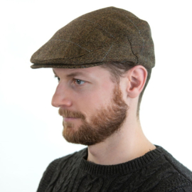 Irish Tweed Cap - Beige Charcoal