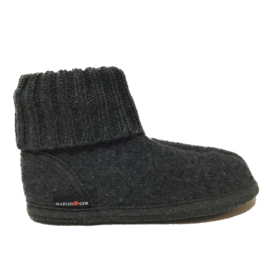 Haflinger pantoffel Karl - Antraciet