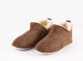Shepherd slipper Lina - Chestnut/Leopard