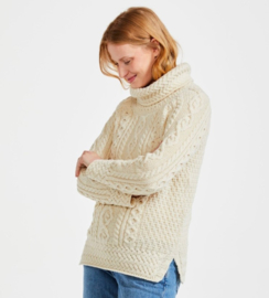 Aran Woollen Mills Trui Loeki - Naturel