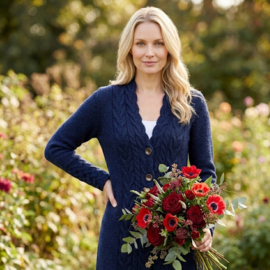 Irelandseye ladies cardigan Danielle Lang - Rich Navy