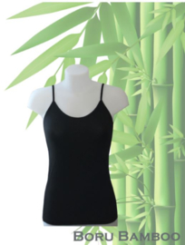 Bamboe dames hemdje - Zwart - 3 pack