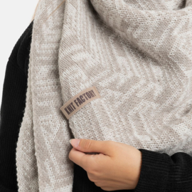 Knit Factory Omslagdoek Josh - Beige/Iced Clay