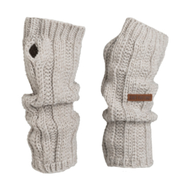 Knit Factory Wollen Armwarmer Nica – Iced Clay