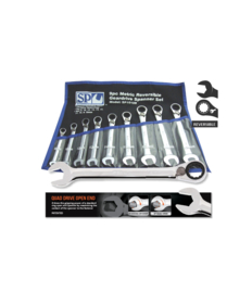 SP tools SP10109  omschakelbare Ringratel-steeksleutelset 9 delig metrisch