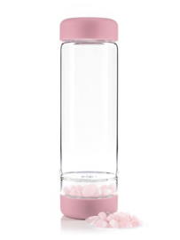 VitaJuwel inu drinkfles blossom rose met rozenkwarts