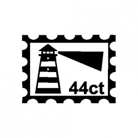veloursmotief postzegel vuurtoren