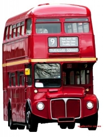 SUPER full color strijkapplicatie London bus