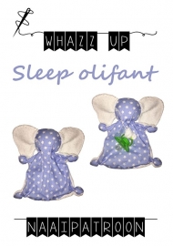 WHAZZ-UP naaipatroon sleep olifant (knuffeldoekje)