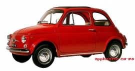 SUPER full color strijkapplicatie rode Fiat