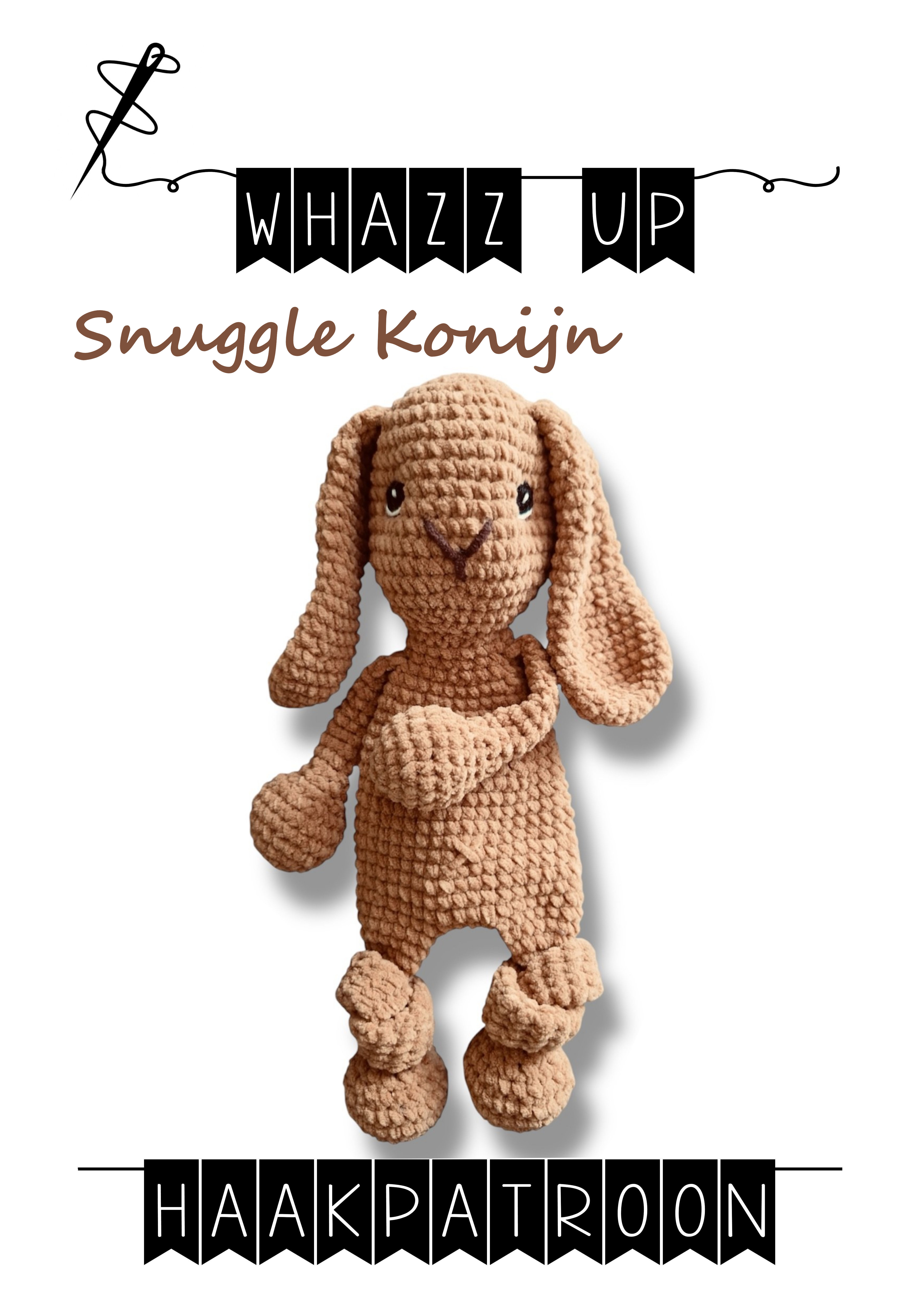 WHAZZ UP haakpatroon knuffel/ snuggle doekje konijn
