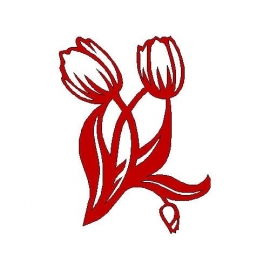 veloursmotief tulpen