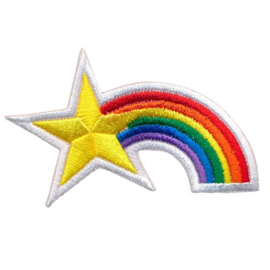 strijkapplicatie regenboog met ster