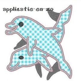 borduurpatroon dolfijnen