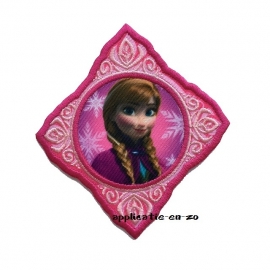 strijkapplicatie Anna ruit van Frozen