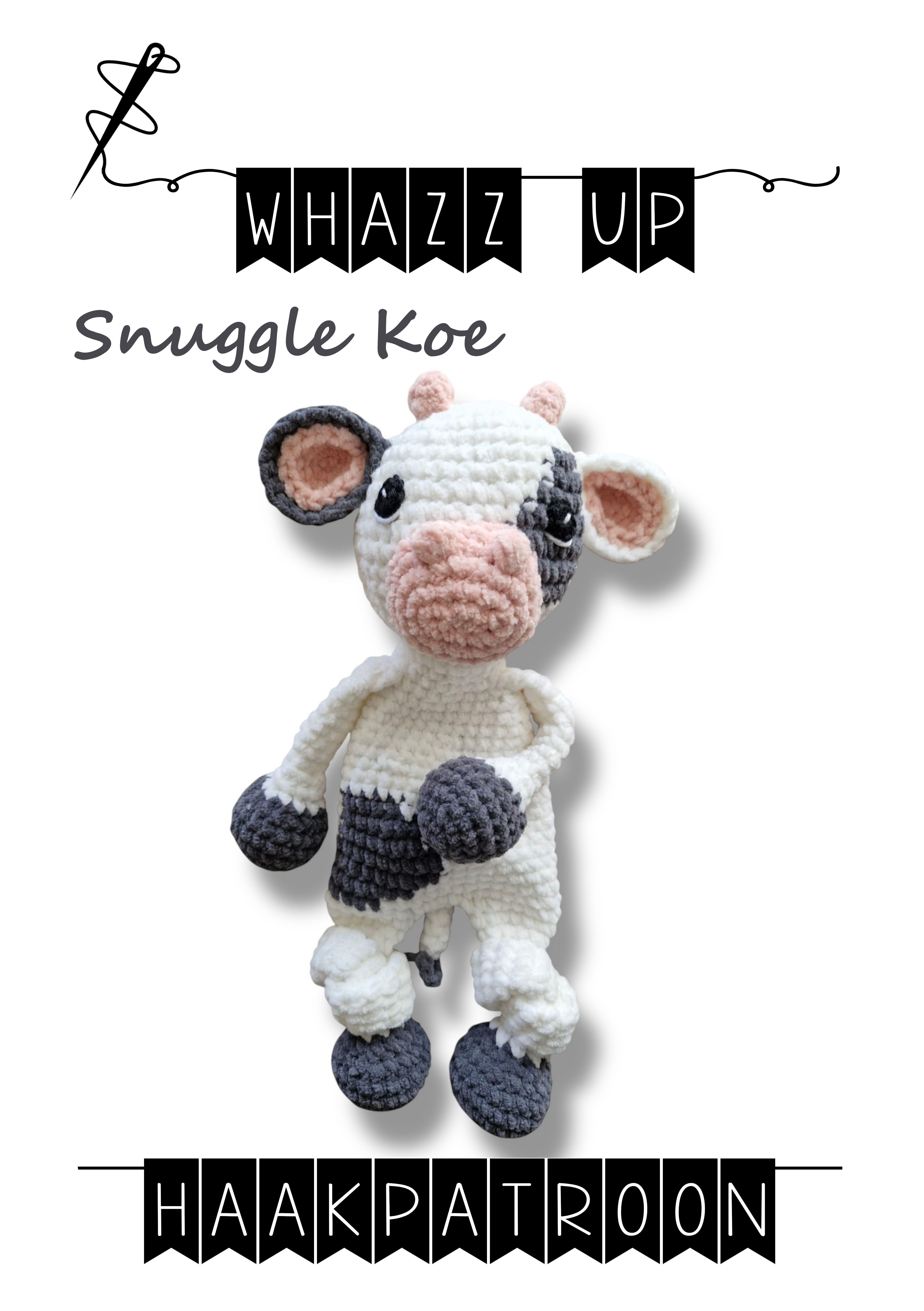 WHAZZ UP haakpatroon knuffel/ snuggle doekje koe