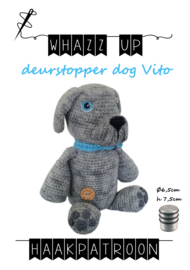 WHAZZ UP haakpatroon deurstopper dog Vito