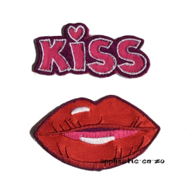 strijkapplicatie kiss lips