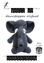 WHAZZ UP haakpatroon deurstopper olifant