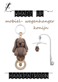 WHAZZ UP haakpatroon konijn voor mobiel/ box/ wagenhanger