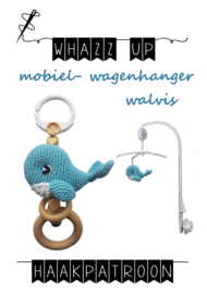 WHAZZ UP haakpatroon walvis voor mobiel/ box/ wagenhanger