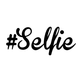 veloursmotief #selfie sier (in zwart of wit)
