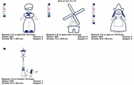 serie van 4 (of 6) Boer en Zus patronen