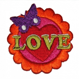 strijkapplicatie badge `love` 