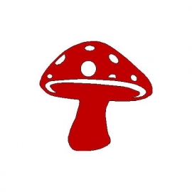 veloursmotief paddenstoel