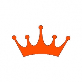 veloursmotief (koninginnedag) kroon