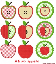 serie van 9 appel patroontjes