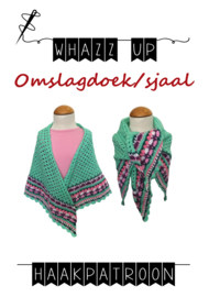 WHAZZ UP haakpatroon omslagdoek/ sjaal mint