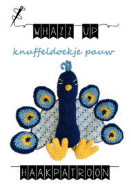 WHAZZ UP haakpatroon knuffeldoekje pauw